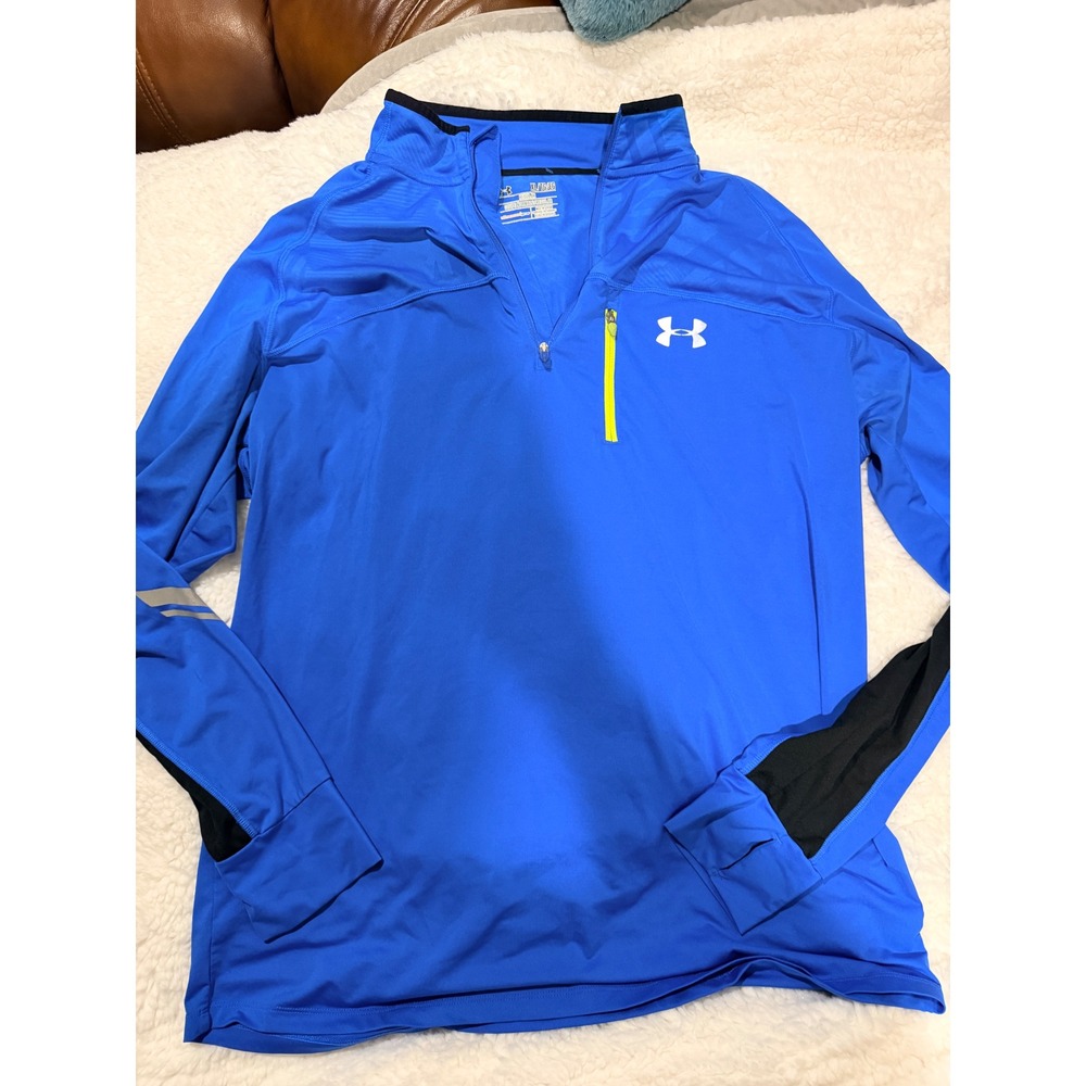 Under Armour Run AllSeasonGear 1/4 Zip Pullover Blue XL 1236179 Womens